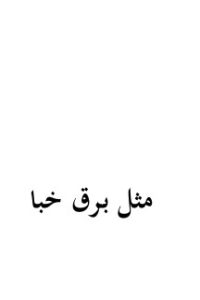 مثل برق خبا